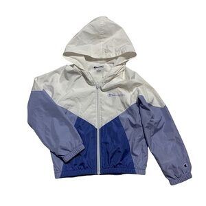 Champion Kids Soft Shell lightweight Jacket - White and Blue